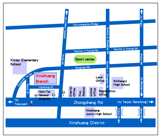 Xinzhuang Branch map