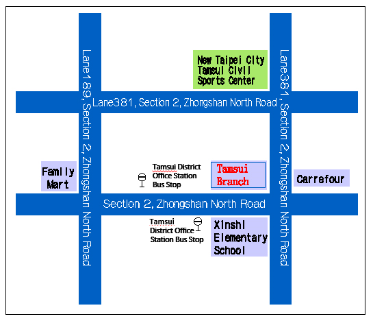 Tamsui Branch map